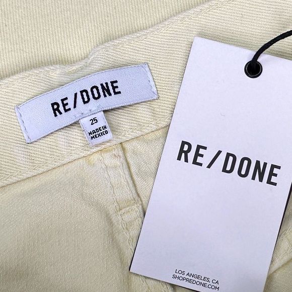 RE/DONE Loose Long Jeans - Size 25 - Maize (Light Yellow / Cream) - Picture 4 of 6